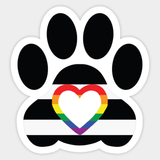 Pride Paw: LGBT Ally Pride Sticker